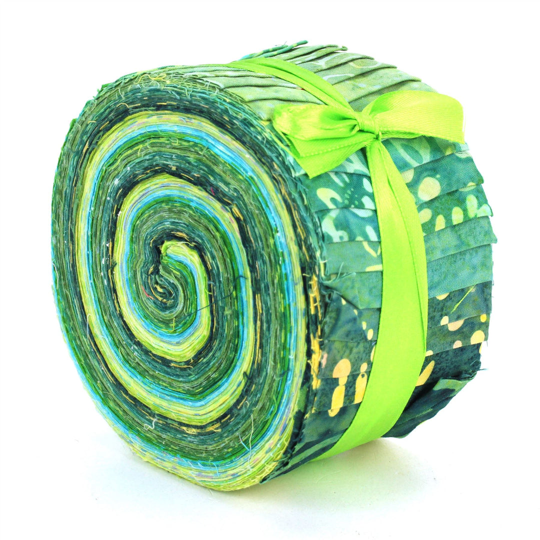 Jelly Roll - 40 Strips of 2.5" x 37" Cotton Batik