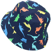Children's Dinosaur Bucket Hat - Navy