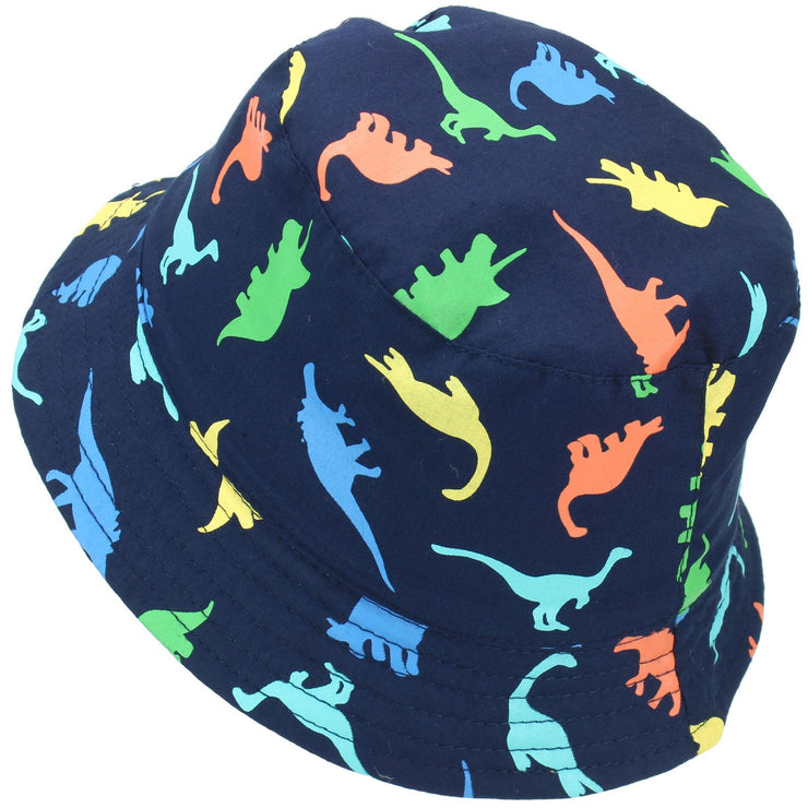 Children's Dinosaur Bucket Hat - Navy