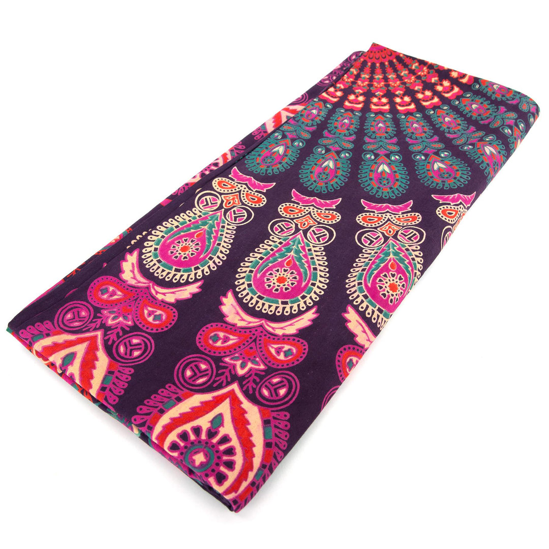 Block Printed Mandala Wall Hanging - Magenta