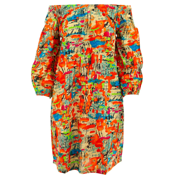 Off The Shoulder Dress - Paintwork Orange