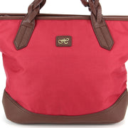 Large Canvas Shopper Bag Handbag - Red