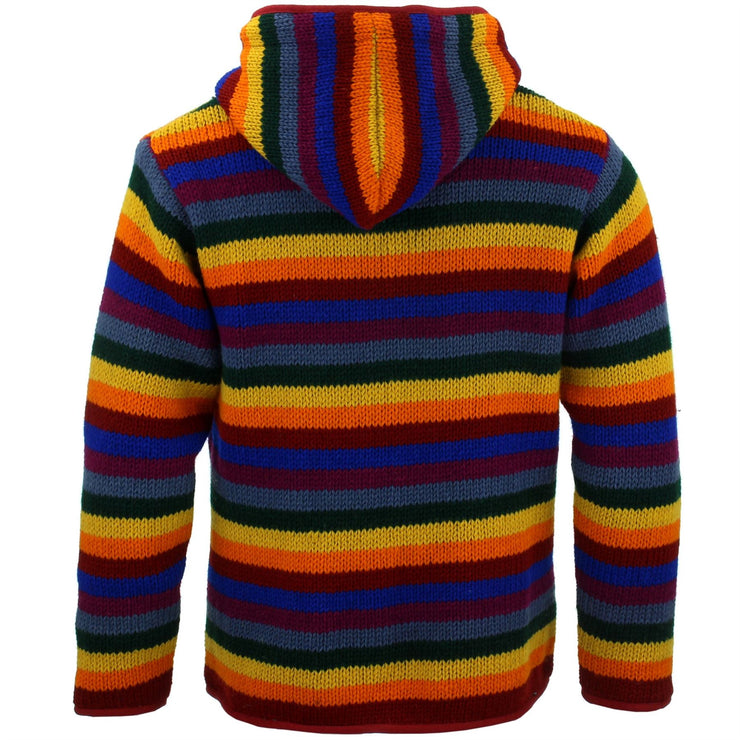 Wool Knit Fleece Lined Hooded Jacket