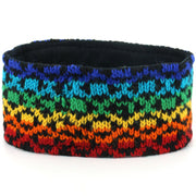 Wool Kint Headband - Rainbow Diamond