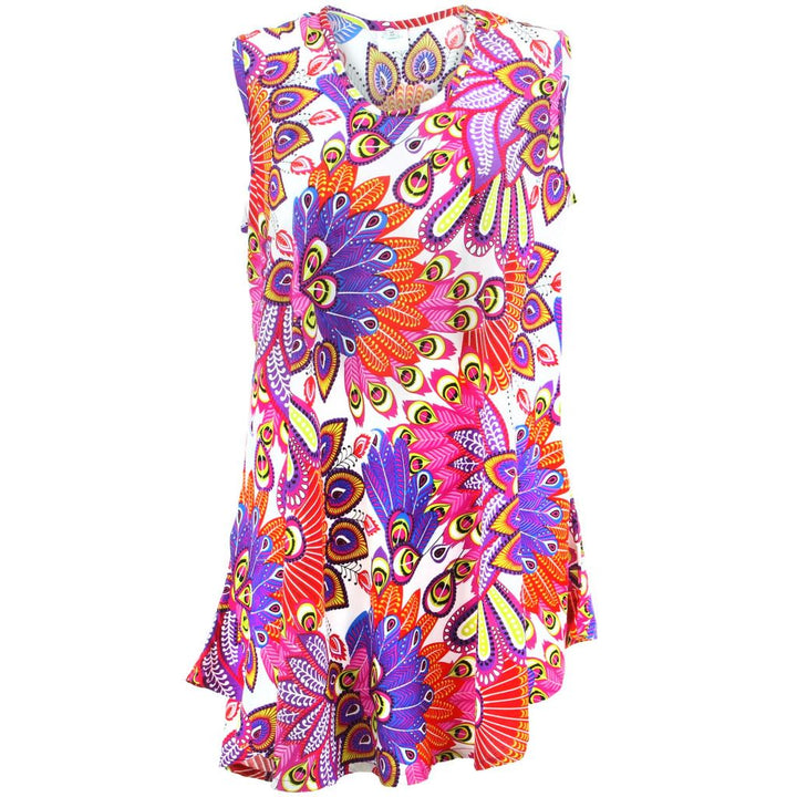 Tropical Hawaiian Swing Dress - Pink