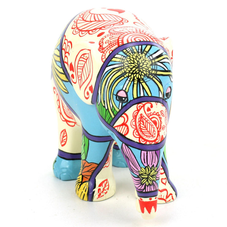Limited Edition Replica Elephant - Henna and Head Scarves (10cm)