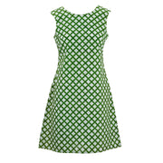 Nifty Shifty Dress - Verde Trellis