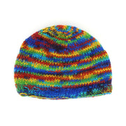 Wool Knit Beanie Hat - SD Rainbow