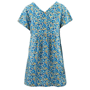Lolo short shift kjole - delikat blå blomst
