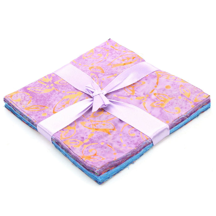 Charm Pack - 40 x 5" Squares of Cotton Batik