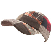 Patchwork Tweed baseball cap with adjustable strap - Red