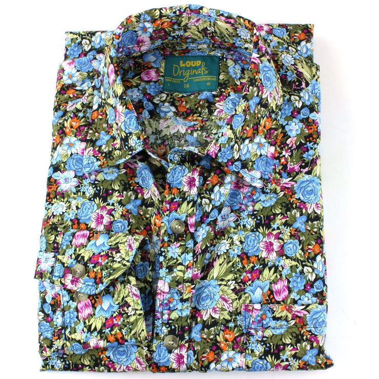 Tailored Fit Long Sleeve Shirt - Multi-coloured Floral