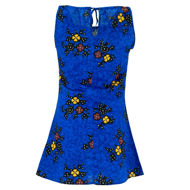 Modern Mini Dress - Blue Damask