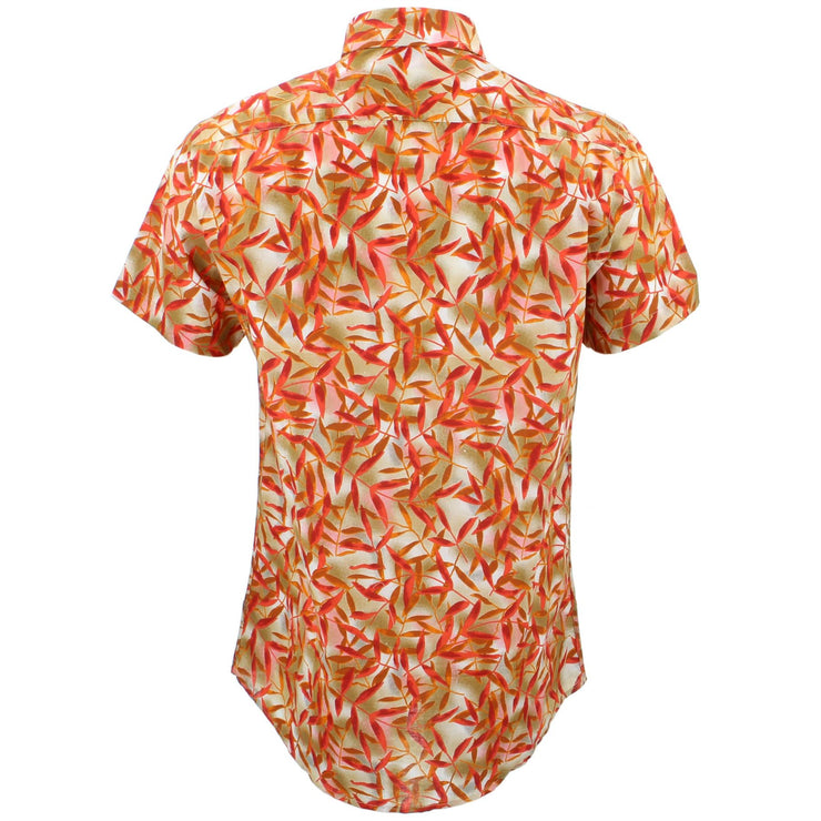 Tailored Fit Short Sleeve Shirt - Bamboo Leaves