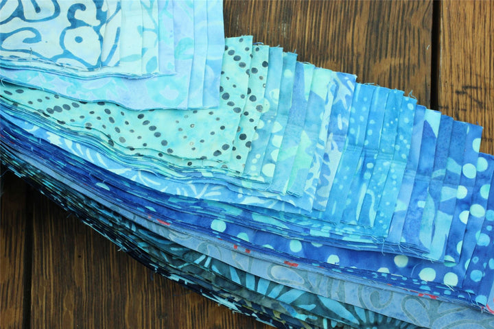 Jelly Roll - 40 Strips of 2.5" x 37" Cotton Batik