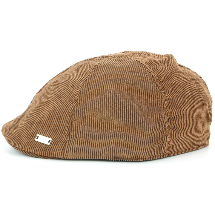 Corduroy Duckbill Flat Cap - Brown