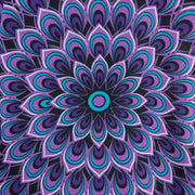 Regular Fit Long Sleeve Shirt - Peacock Mandala - Deep Purple