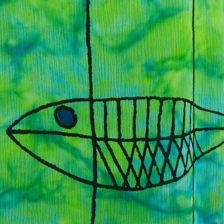 Shift Shaper Dress - Green Fish
