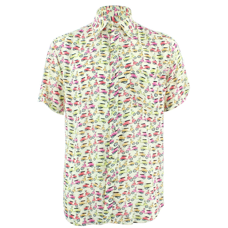 Tailored Fit Short Sleeve Shirt - Yellow Scooters
