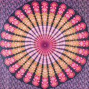 Viscose Rayon Sarong - Mandala - Pink & Orange