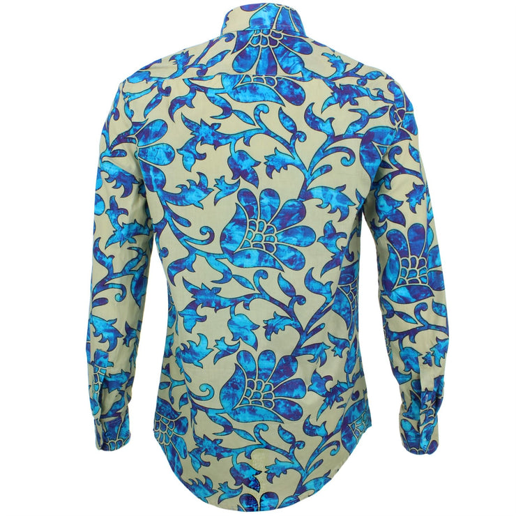 Tailored Fit Long Sleeve Shirt - Floral Tie-Dye