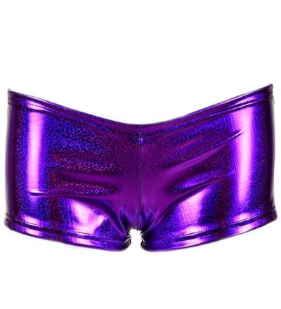 Shiny Hot Pants - Purple