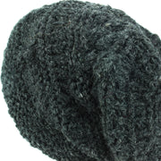 Wool Knit Beanie Hat - Charcoal Grey