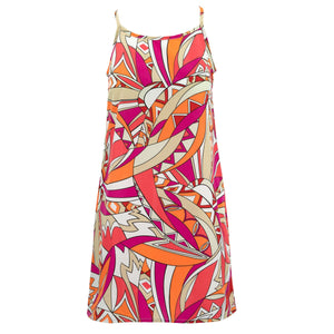 Strappy Dress - Sixties Dilemma Orange