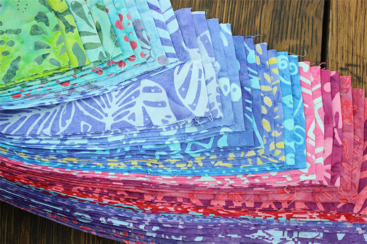 Jelly Roll - 20 Strips of 2.5" x 37" Cotton Batik