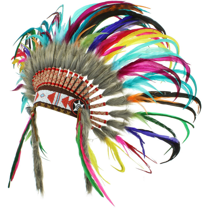Native Amercian Chief Headdress - Rainbow
