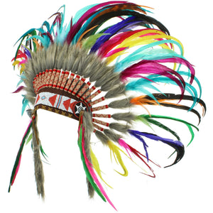 Kopfschmuck des Häuptlings der amerikanischen Ureinwohner - Regenbogen