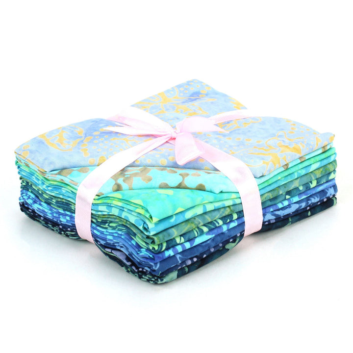 Fat Quarter - 10 Pieces of 19" x 20" Cotton Batik