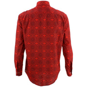 Regular Fit Long Sleeve Shirt - Red Psychadelic Tribal
