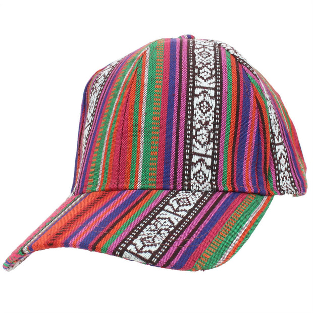Aztec Print Baseball Hat - Red