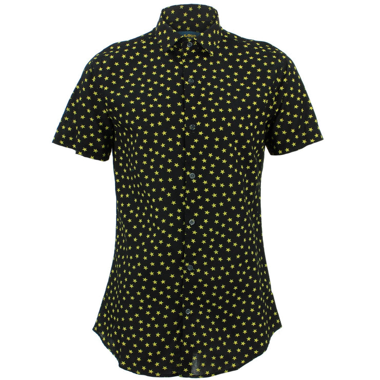 Tailored Fit Short Sleeve Shirt - Ditzy Yellow Stars