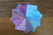 Fat Quarter - 10 Pieces of 19" x 20" Cotton Batik