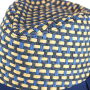 Woven Straw Paper Trilby Hat - Blue