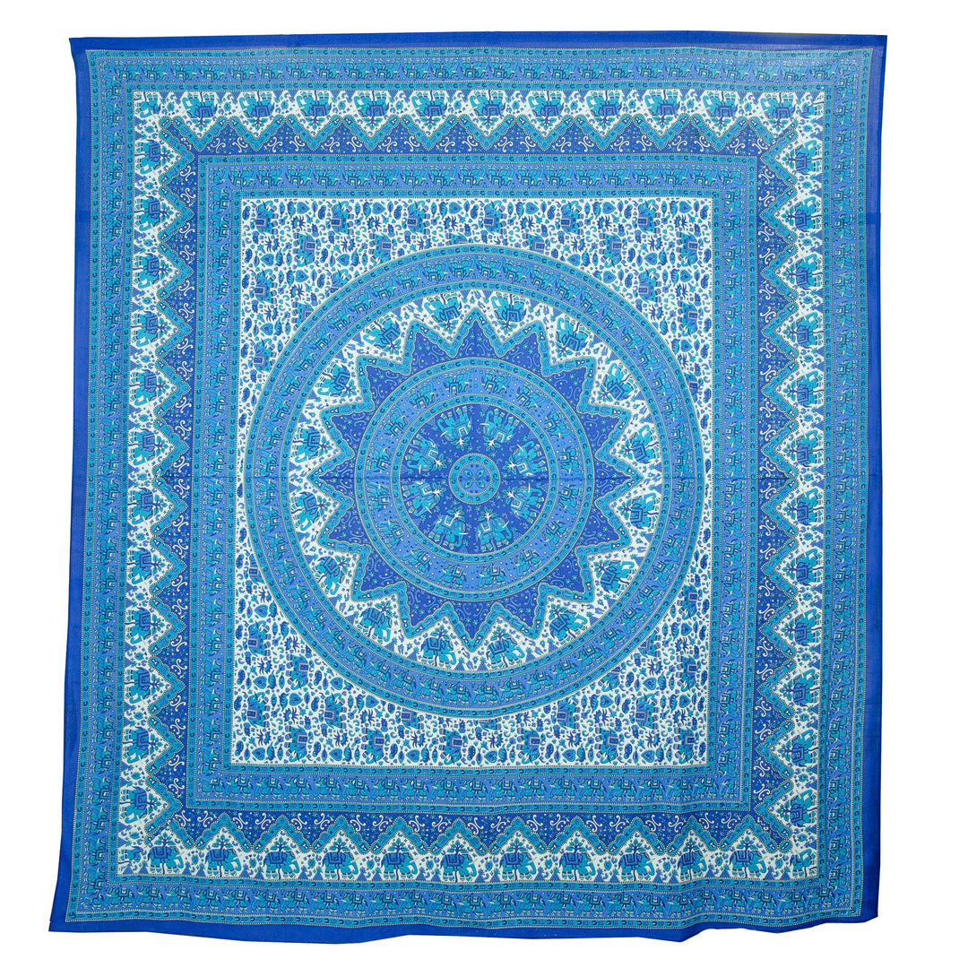 Block Printed Mandala Wall Hanging - Lapis