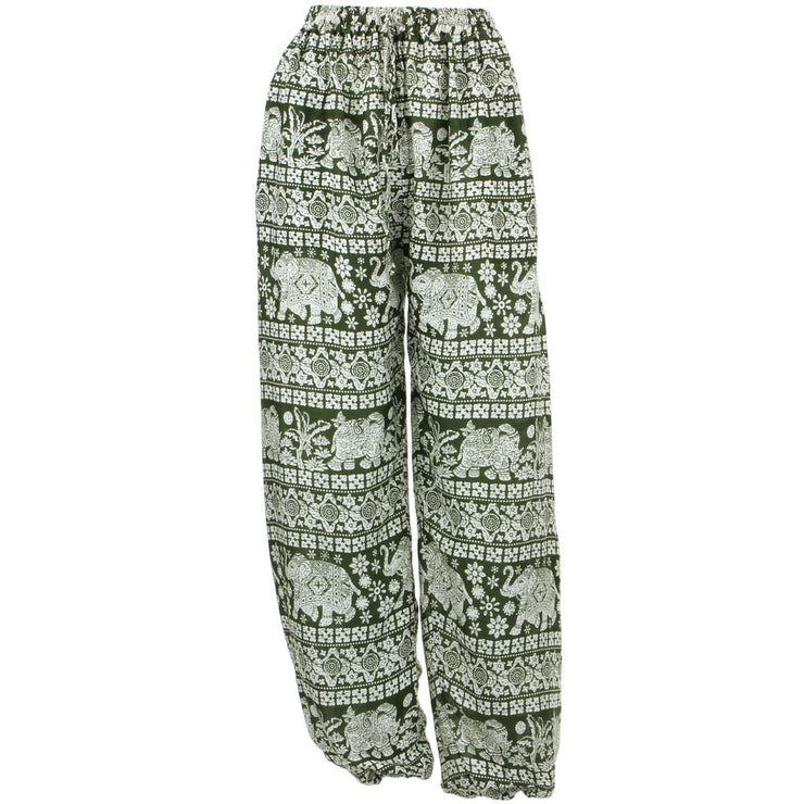 Loose Ali Baba Harem Elephant Trousers Pants - Green