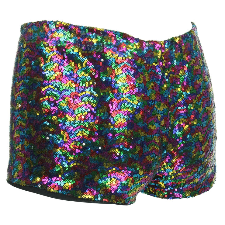 Sequin Hot Pants - Rainbow