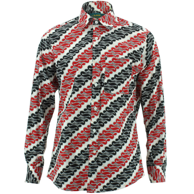Regular Fit Long Sleeve Shirt - Serpentine Diagonals