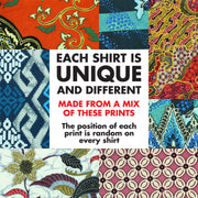 Regular Fit Short Sleeve Shirt - Random Mixed Panel - Traditional Batik