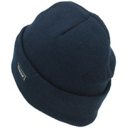 Fine Knit Beanie Hat - Navy