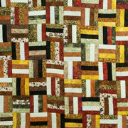 Handmade Quilted Patchwork Batik Printed Bedspread - Carob