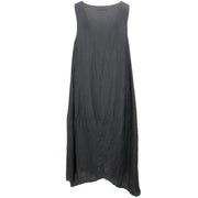 Woven A-Line Dress - Midnight Blue