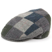 Patchwork tweed flat cap - Blue