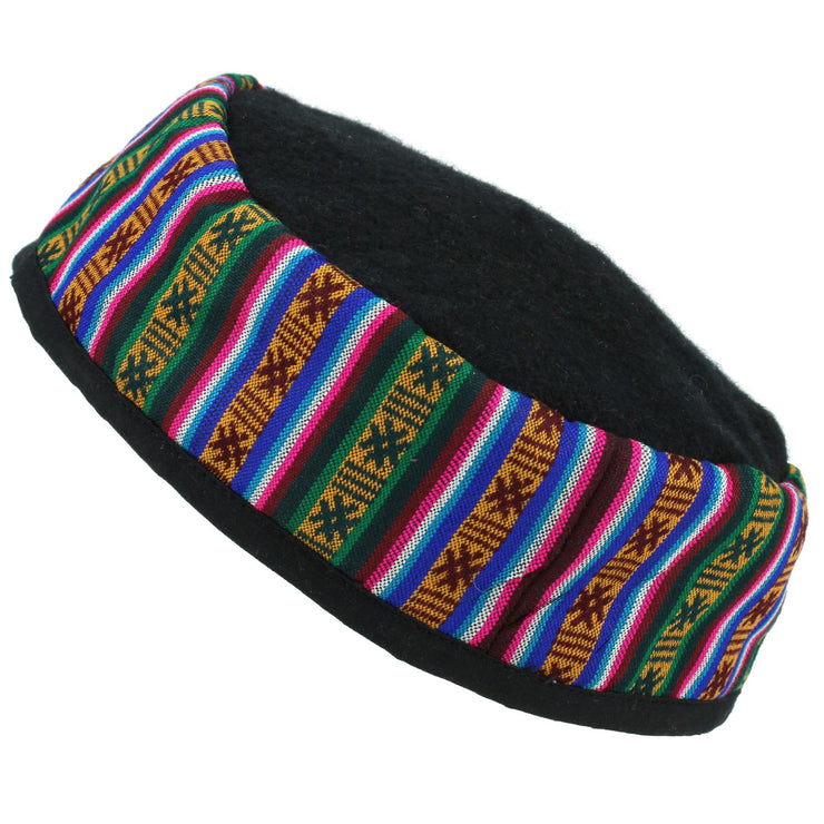 Nepalese Wool Smoking Hat - Black