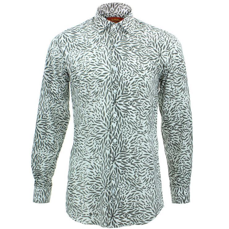 Tailored Fit Long Sleeve Shirt - Block Print - Stamen