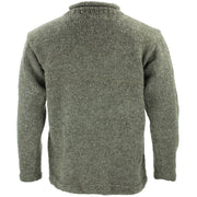 Chunky Wool Knit Star Jumper - Grey & Cream