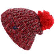 Chunky Knit Beanie Hat - Red